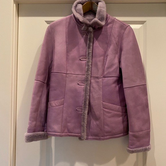 Dominic Bellissimo Lilac Shearling Coat PREOWNED size -S - Picture 1 of 9
